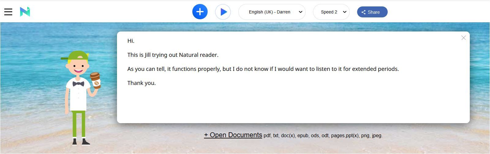 natural reader for mac 10.7